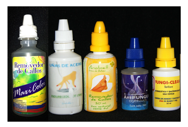Squeezable plastic dropper bottles containing salicylic acid produced by informal laboratories can be used as keratolytic or antifungal substances for dermatological conditions. However, these bottles can easily be confused with a dropper bottle for ophthalmic medication.