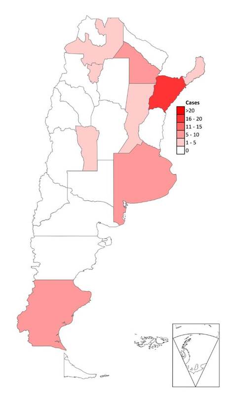 Georreferenciación de los casos presentados durante el período 2010-2022
