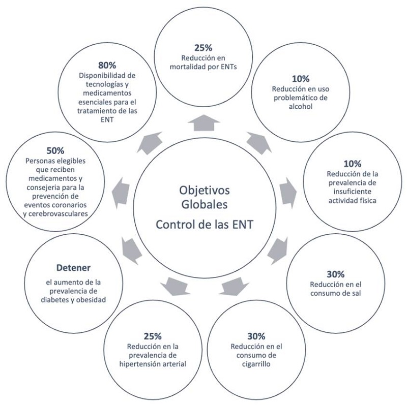 Objetivos globales para el control de las enfermedades cr�nicas no transmisibles, seg�n la ruta 2023-2030 trazada por la Organizaci�n Mundial de la Salud 2