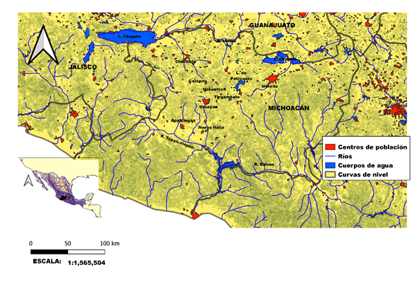 Ubicaci&oacute;n en el estado de Michoac&aacute;n de los espacios en los que se difundieron fertilizantes de GUANOMEX