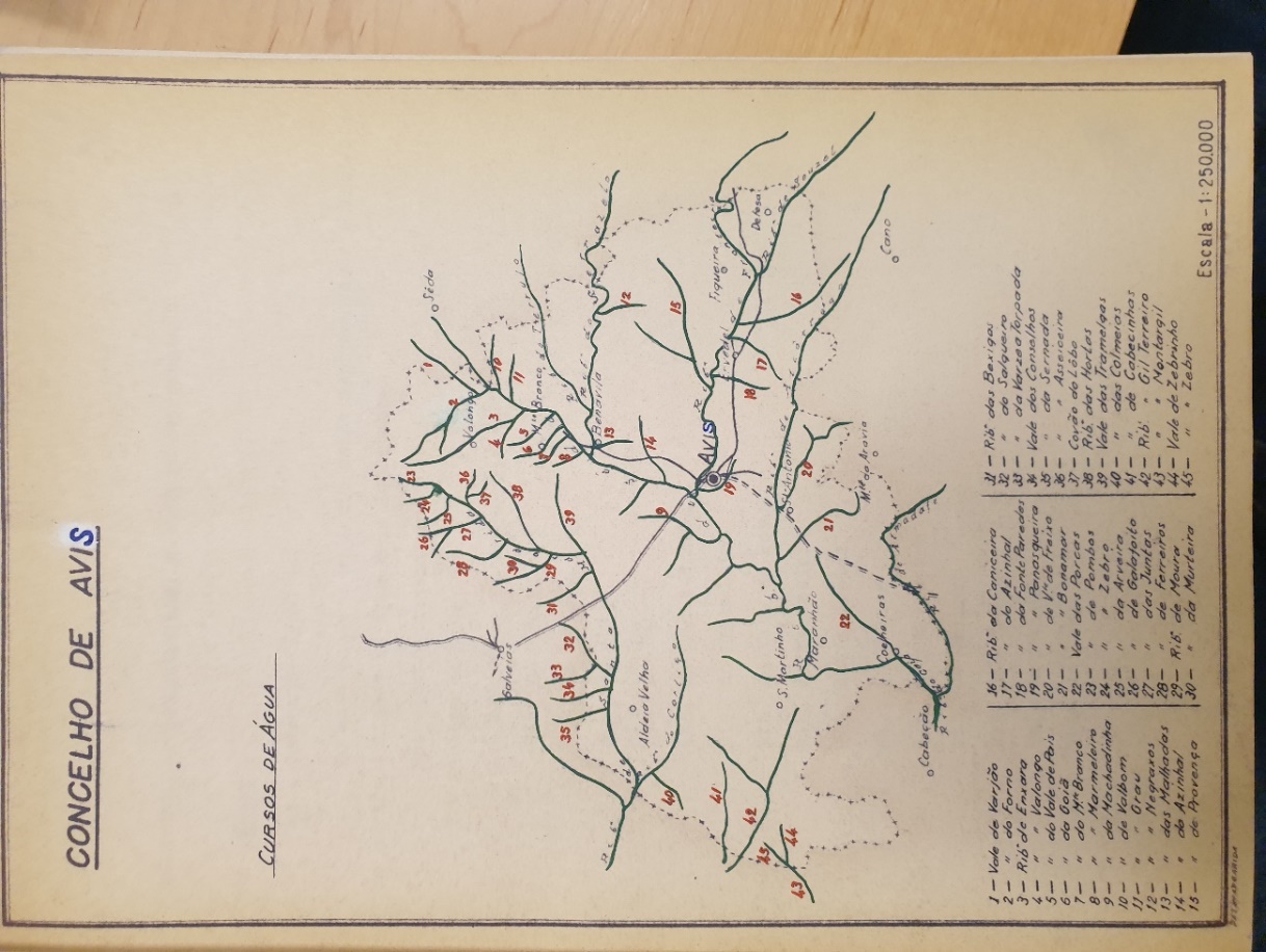 Red hidrogr�fica del municipio de Avis, Portalegre, Portugal