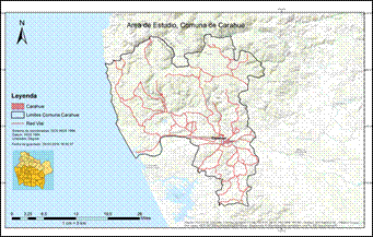 Localizacin de la comuna de Carahue