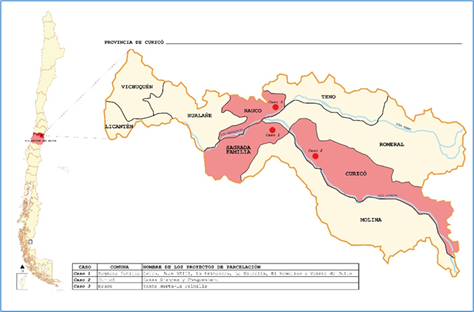 Ubicaci�n geogr�fica de los casos de estudio