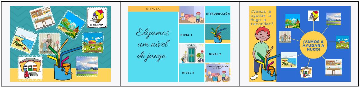 Ejemplos de pantallas de Hugo y la Lata