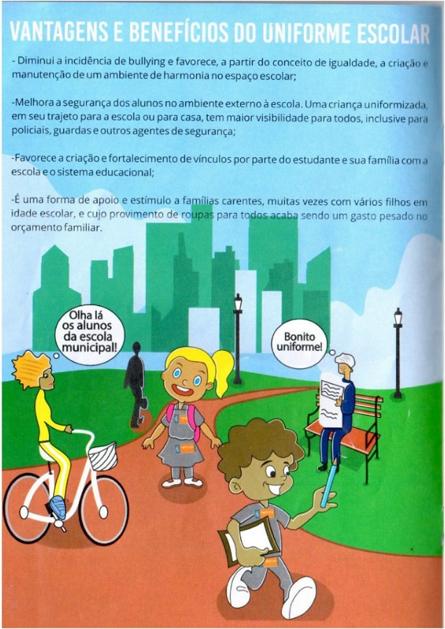 Vantagens e benefícios do uniforme escolar da rede municipal de ensino de Pelotas