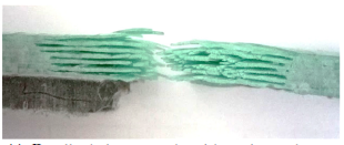 Detalle de la rotura obtenida en las
probetas.