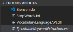 Biblioteca
de clases de cambio de idioma dll y lista de stopwords.