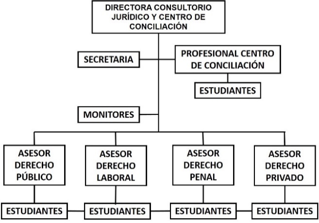 Organigrama
del Consultorio Jurídico de la UIS
