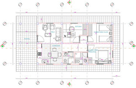 Distribuci&oacute;n en planta de la vivienda en Chuquiribamba