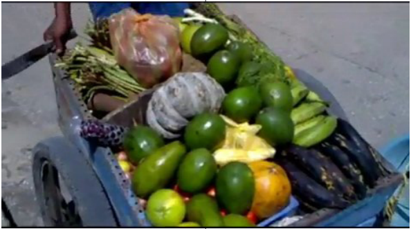 Fotograf&iacute;a de los elementos ofrecido por el pregonero. Fotograf&iacute;a de la autora.