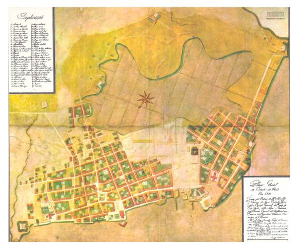 Grão-Pará no século XVIII. Gravura da obra "Viagem Filosófica pelas capitanias do Grão-Pará, Rio Negro, Mato Grosso e Cuiabá" do autor Alexandre Rodrigues Ferreira, 1783-1792
