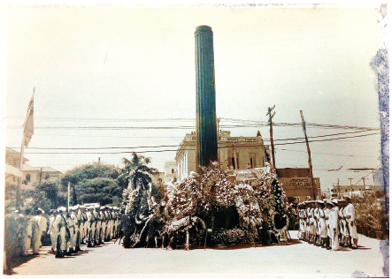 Ceremonia de inauguración del Monumento al soldado chino, 1946