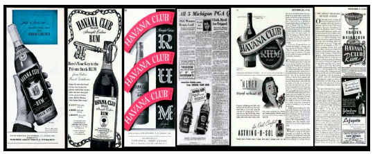 Anuncios de Havana Club en New Yorker y otras publicaciones estadounidenses (1934-1949)