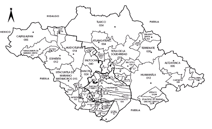 DISTRITOS ELECTORALES
    DE TLAXCALA, 2015