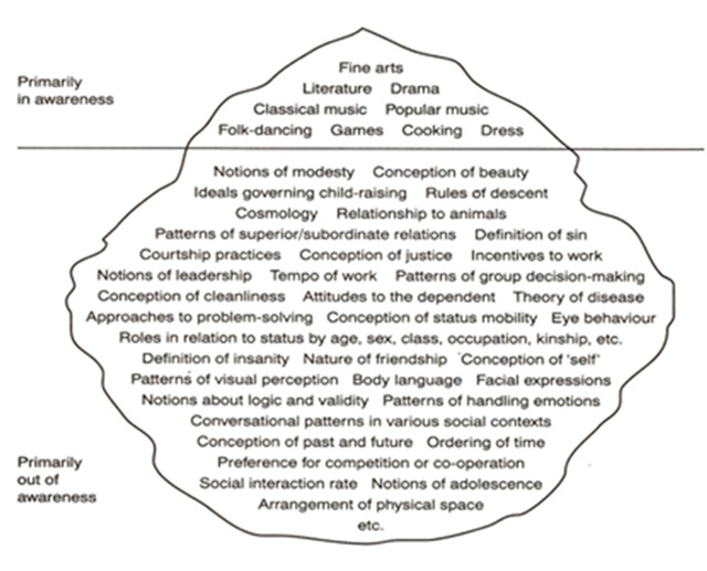 El
concepto del iceberg de la cultura