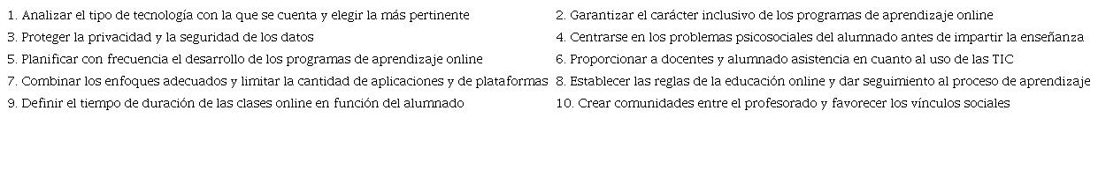 Recomendaciones de la UNESCO para garantizar la continuidad del aprendizaje online.