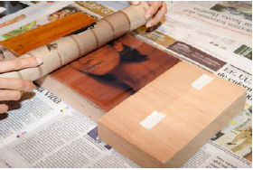 Film siendo
transferido.