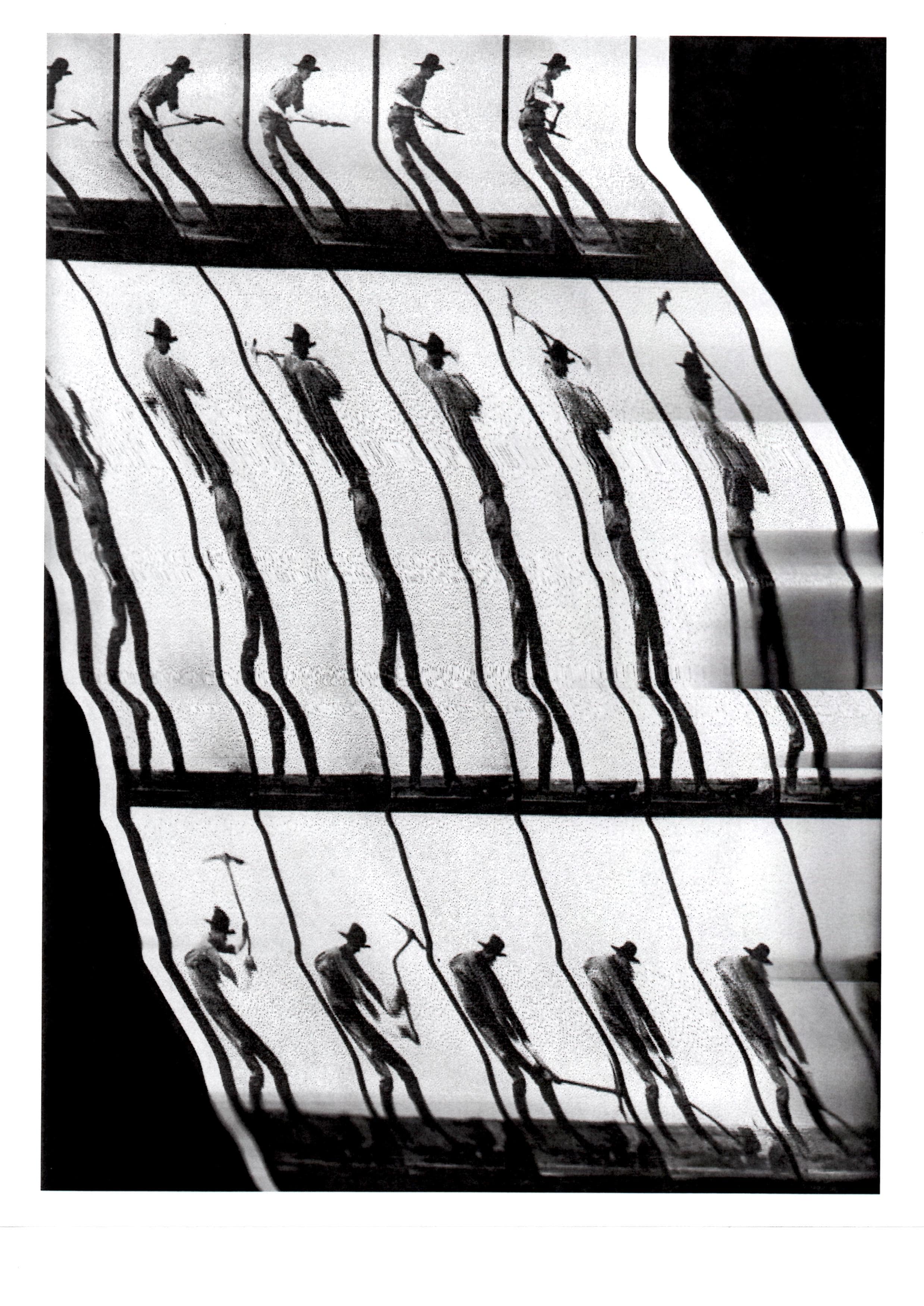 Hortensia M&iacute;nguez (2019) T&iacute;tulo: Hombre con pico. Xerograf&iacute;a de la serie Eadweard Muybridge.