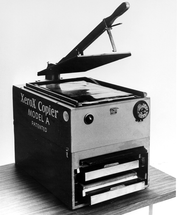 Xerox copier modelo A, comercializado desde 1950.