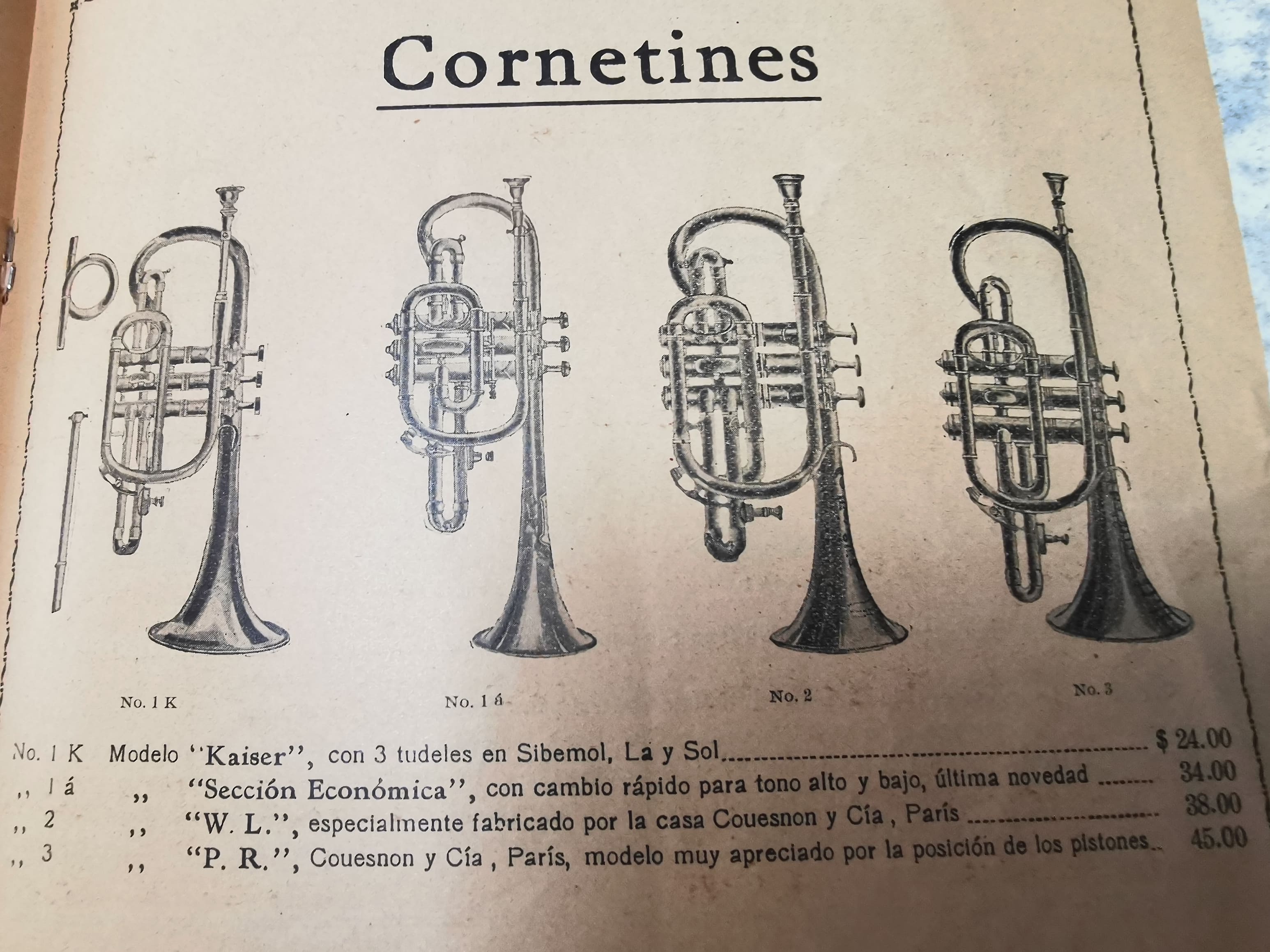 Catálogo de instrumentos Wagner y Levien (1910)