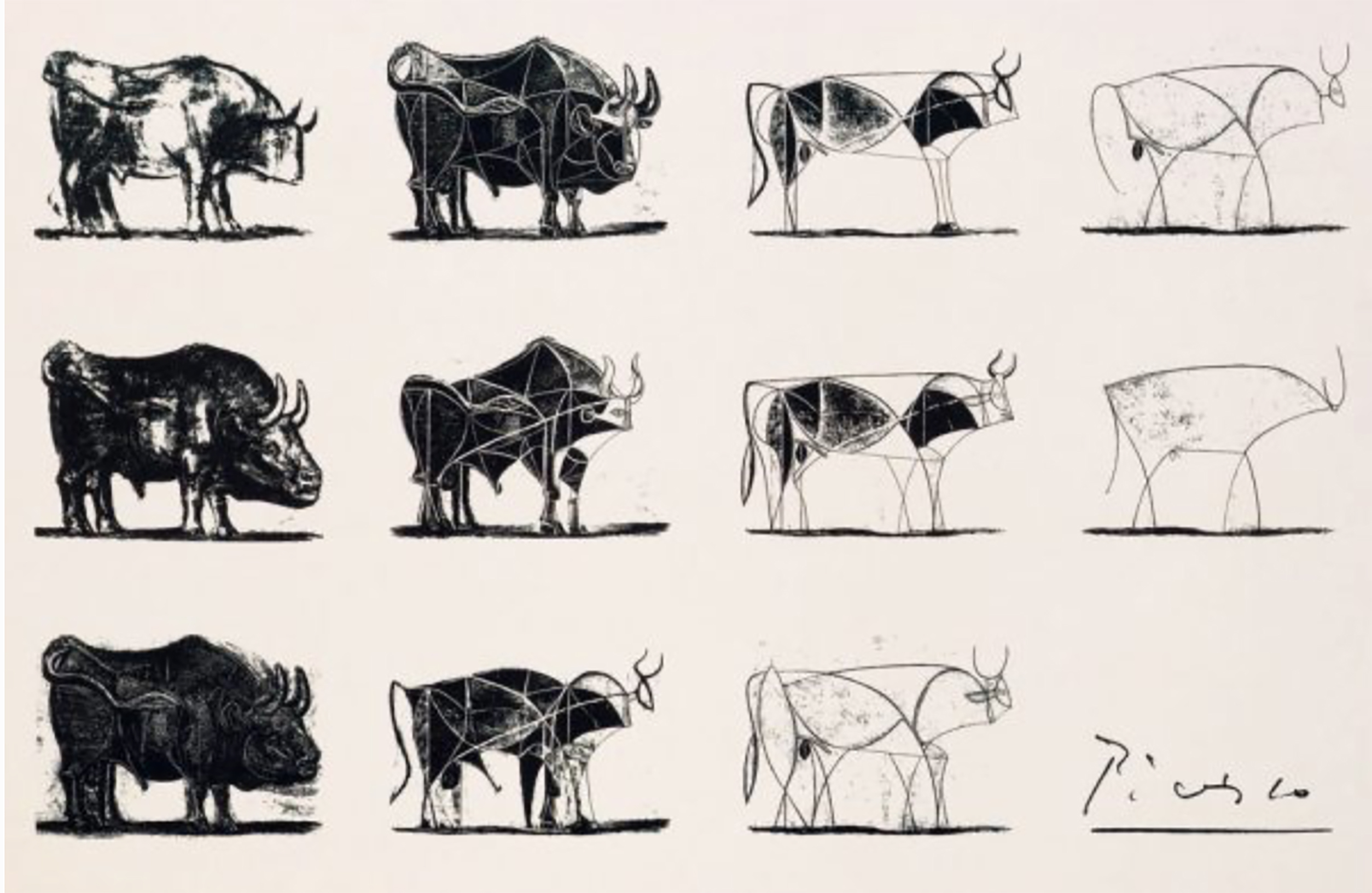 Picasso, Pablo. La evoluci�n del toro