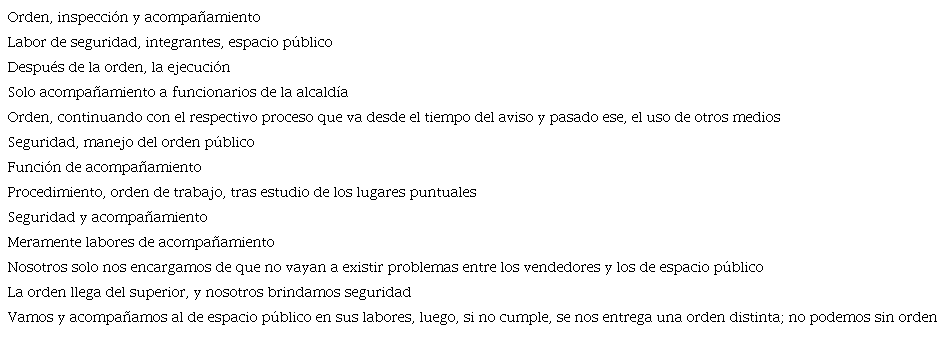 &iquest;Podr&iacute;a indicar c&oacute;mo procedi&oacute; para la ejecuci&oacute;n de la orden? Es decir, &iquest;cu&aacute;l fue el procedimiento que usted utiliz&oacute; para ejecutar esta orden de desalojo o de reubicaci&oacute;n laboral?