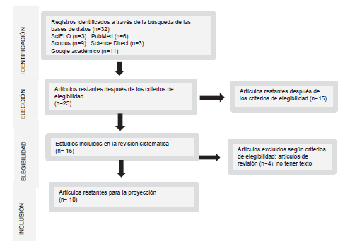 Diagrama de flujo de la informaci&oacute;n a trav&eacute;s de las diferentes fases de una revisi&oacute;n