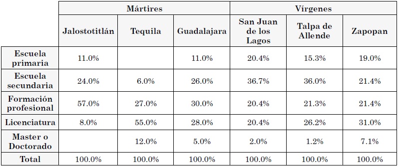 Nivel
educativo de los visitantes