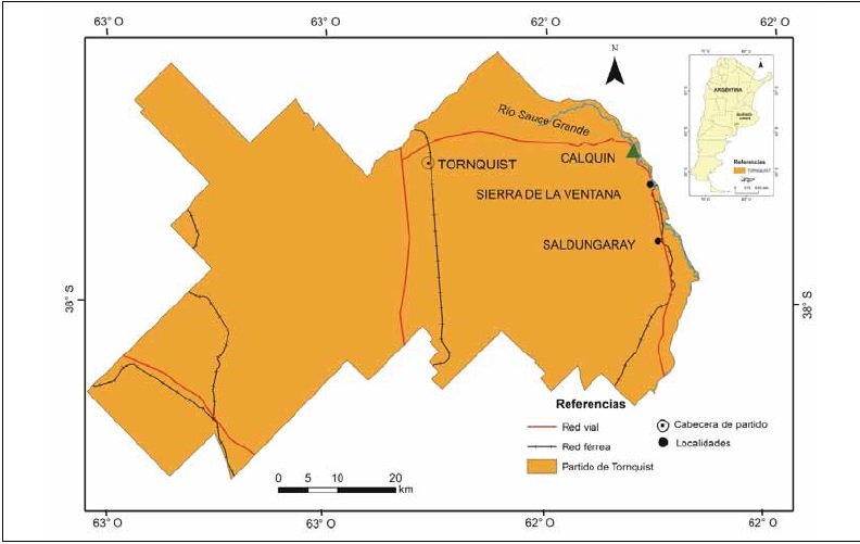 Localización de la Asociación Calquín en
Sierra de la Ventana