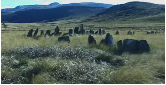 Conjunto de menhires en Sierra de la Ventana