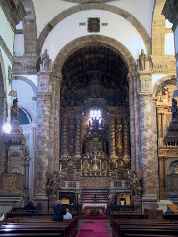 Amarante. Retábulo-mor da igreja do convento de S. Gonçalo. Ilhargas da capela-mor da igreja de S. Domingos