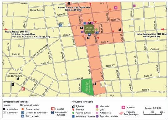 Infraestructura y recursos turísticos en el centro de  Valladolid.