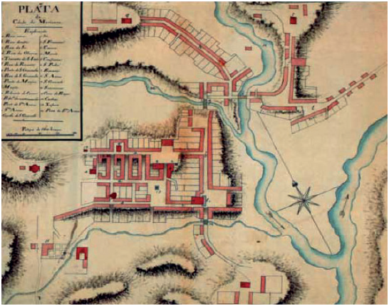 Planta da Cidade de Mariana (atribu&iacute;da a Jos&eacute; Fernandes Pinto Alpoim)