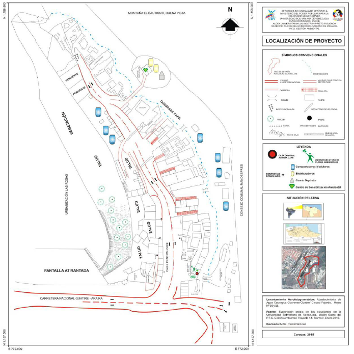 Mapa Localizaci&oacute;n del proyecto de compostaje y educaci&oacute;n en
materia de gesti&oacute;n y aprovechamiento de residuos s&oacute;lidos del sector Care.