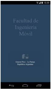 Pantalla de
bienvenida