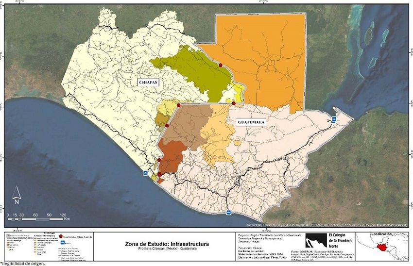 Zona de estudio e infraestructura para el movimiento de bienes y personas