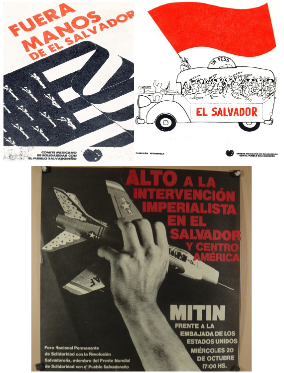 Afiches de las redes mexicanas de solidaridad