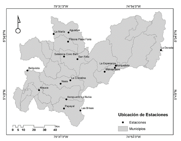 Mapa de localizaci&oacute;n de las estaciones.