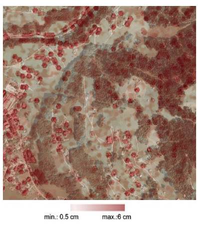 Spatial variation of interpolation errors.