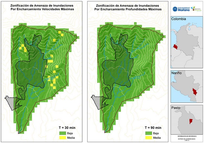 Zonificaci�n de amenaza de inundaciones por encharcamiento - M�todo IDIGER
