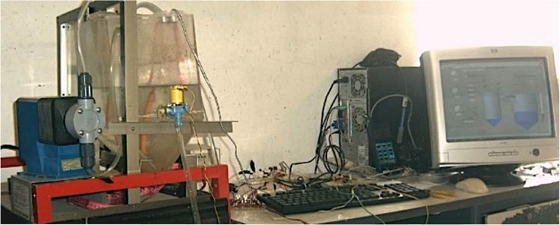 Visualization and control system for a wastewater laboratory plant