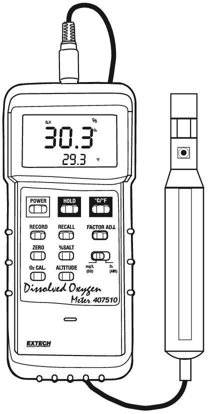 EXTECH INSTRUMENTS Temperature and DO Meter