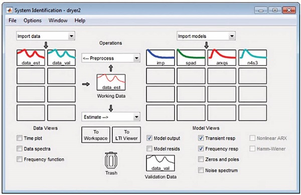 System Identification Toolbox user interface