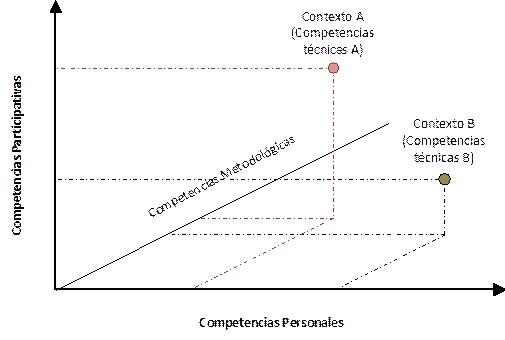 Puesta en accin de los diferentes componentes de la competencia profesional