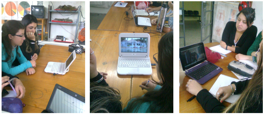 Estudiantes divididos en 3 subgrupos de 3 integrantes realizan cada uno el visionado de 1 objeto digital de aprendizaje diferente. Se utilizan las computadoras portátiles de Plan Ceibal y se tiene como guía para el análisis las preguntas de la Actividad II.