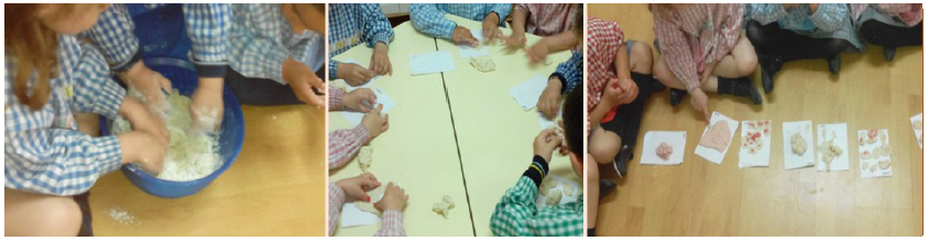Jugadores realizando la actividad de experimentaci&oacute;n "Somos aut&eacute;nticos cocineros".