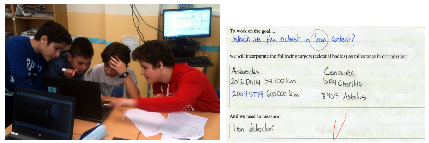 Alumnos seleccionando objetivos para
  dise&ntilde;ar experimentos acordes a un objetivo/pregunta y uno de los experimentos
  dise&ntilde;ados por los alumnos.