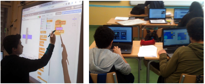 La aplicaci&oacute;n Scratch ha permitido el desarrollo de programas automatizados que gu&iacute;an el movimiento del telescopio orbital y permiten planificar comportamientos (apuntar a un objetivo, activar/desactivar un detector, enviar datos a la Tierra) sobre un fondo que representa la posici&oacute;n de los distintos objetos en el Universo. 