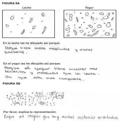 Ejemplos del modelo 4 de un
estudiante de a) 2&ordm; ESO y b) 3&ordm; ESO