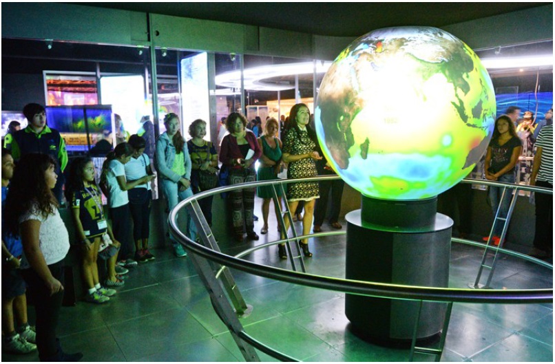 Sala Agua, elemento de la vida, en el Universum Museo de las Ciencias